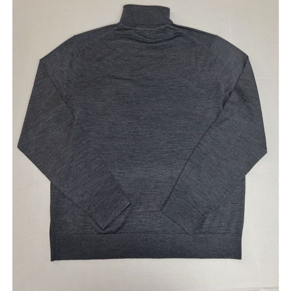 Mens Store Bloomingdales 3342M Sz XL Med Gray Merino Wool Turtleneck Sweater $19 - Picture 6 of 10